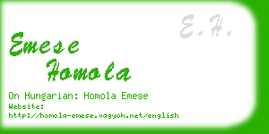 emese homola business card